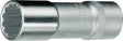 GEDORE Steckschlüsseleinsatz 1/2 Zoll 12-kant SW 10 mm, lange Ausführung, 77 mm, verchromt