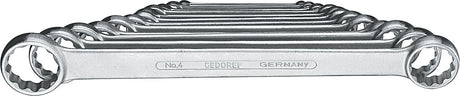GEDORE Doppelringschlüsselsatz 8-teilig SW 6-22 mm, gerade, verchromt, CV-Stahl