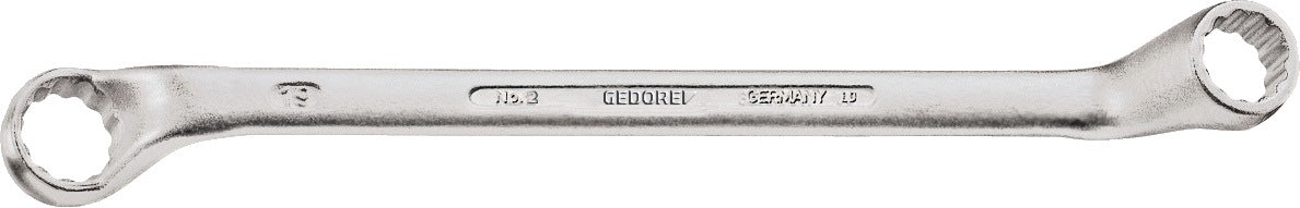GEDORE Doppelringschlüssel 2 tief gekröpft 6x7 mm – CV-Stahl verchromt, DIN 838