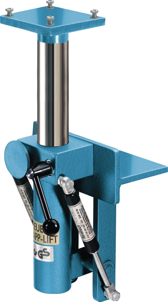 HEUER Abklapp- und Höhenverstellgerät für Backenbreite 120 mm – 360° drehbar, stufenlos höhenverstellbar