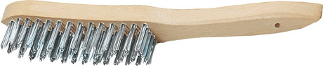 PROMAT Drahtbürste 295 mm Gussstahl 0,35 mm 2-reihig mit Holzrücken