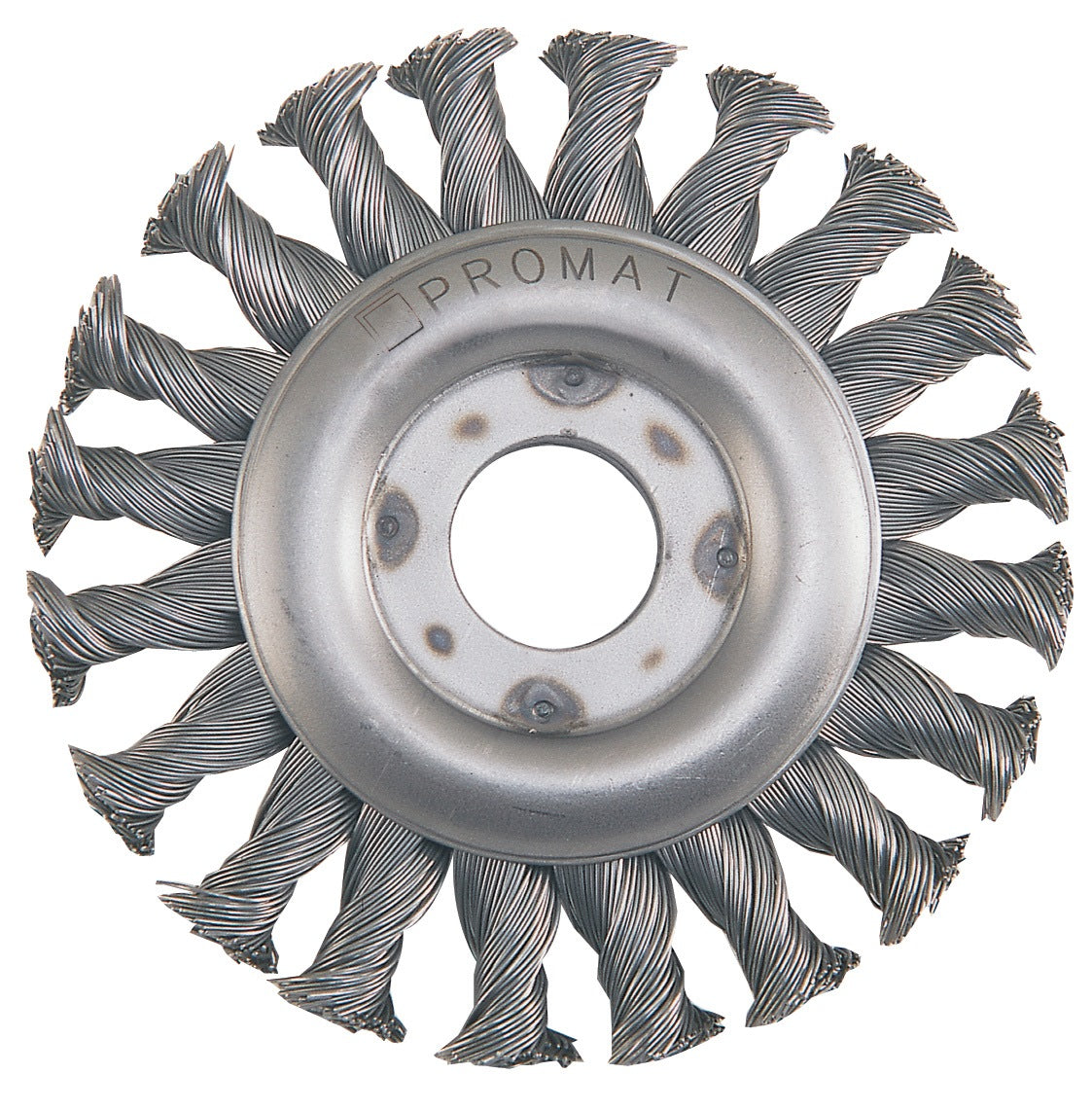 PROMAT Rundbürste Ø125 mm, Drahtstärke 0,5 mm, gezopft, für Schweißnähte und Entgraten