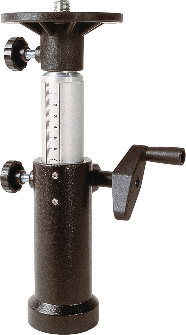 NEDO Kurbelaufsatz für Nivellierstativ – max. 105 mm Nutzhöhe, 5/8" Gewinde, 1,22 kg
