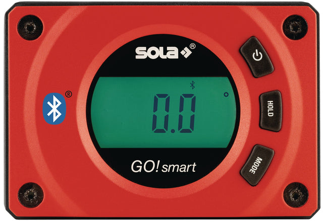 SOLA Digitaler Neigungsmesser GO! smart 8 cm – Bluetooth, V-Nut, Magnet, IP 52