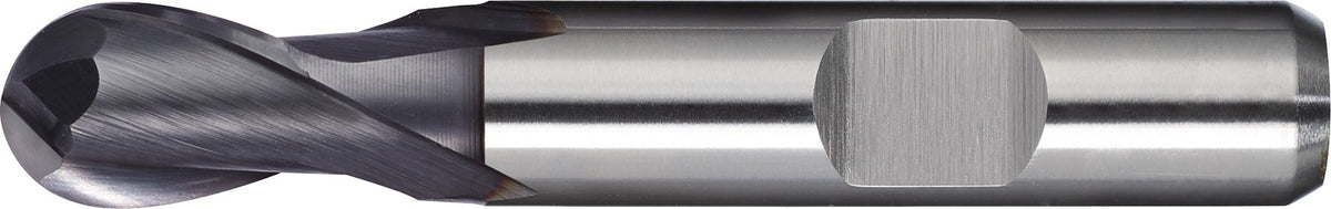 PROMAT Vollradiusfräser 3 mm HSS-Co8 TiCN Weldon Z2 extra kurz