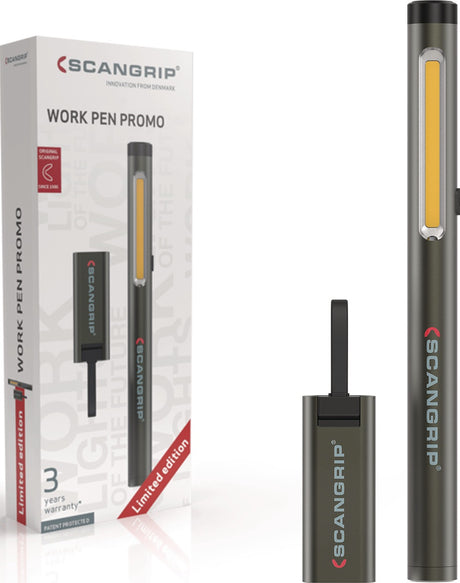 SCANGRIP Stiftleuchte WORK PEN 200 R & FLASH MICRO R Set – 200 lm LED-Stiftlampe mit Dimmfunktion und Magnethalterung