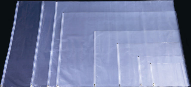 BÖCK Planschutztasche 900x1280mm mit Gleitverschluss, 2-seitig transparent