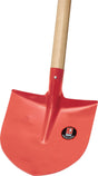 IDEAL Aufbugschaufel RUHR-BRILLANT Gr. 5, 290 x 270 mm, mit Eschen-Langstiel, rot pulverbeschichtet