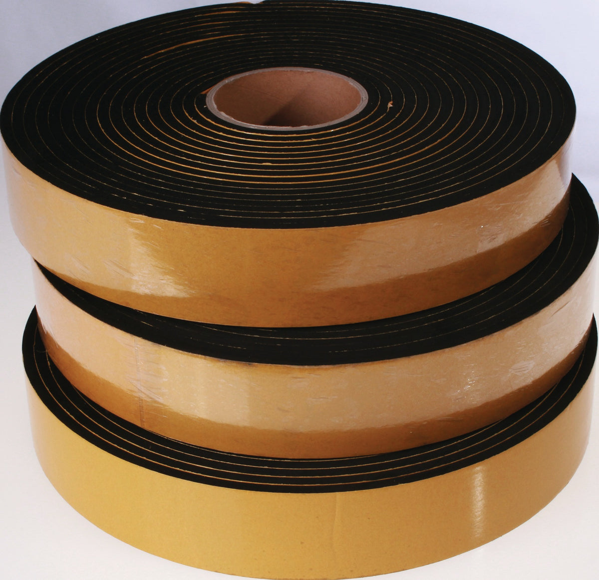 EPDM Zellkautschukstreifen 30 mm x 10 m x 2 mm, 35 Shore, selbstklebend, schwarz