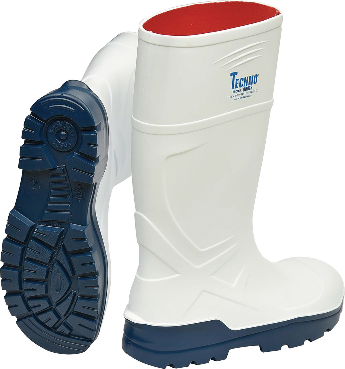 TECHNO BOOTS Sicherheitsstiefel VITAN S4 SR CI FO EN ISO 20345:2022 – Weiß, Polyurethan, Stahlkappe