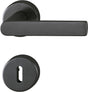 HOPPE Rosettengarnitur Los Angeles M1642/42KV/42KVS – Schwarz satiniert, DIN L/R, 8 mm Vollstift