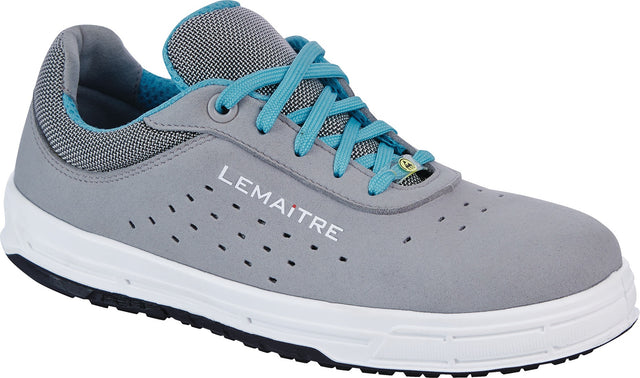 LEMAITRE Damensicherheitsschuh Faye S1P SRC ESD EN ISO 20345 Mikrofaser grau