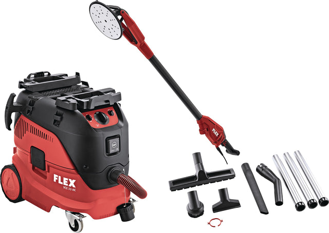 FLEX Elektrowerkzeug-Set VCE 33 M AC + GE 6 X-EC 230/CEE Sicherheitssauger & Deckenschleifer