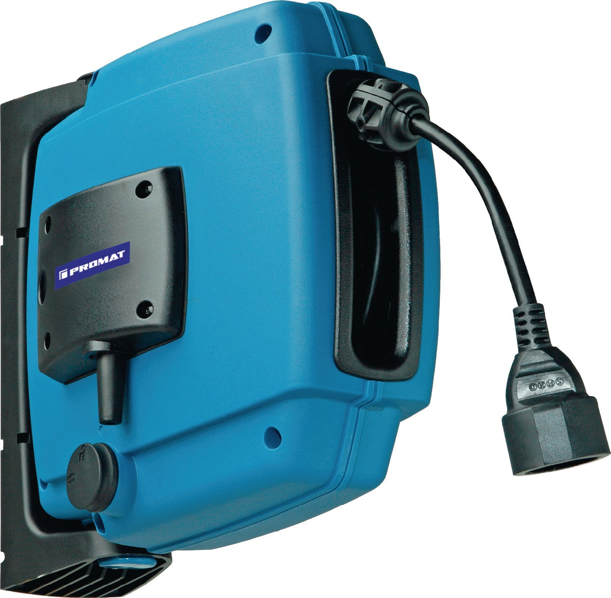 PROMAT Kabelaufroller 12 m automatisch IP44 mit Federzugautomatik und Thermoschutz