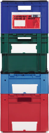 Drehstapelbehälter PP rot 600x400x210 mm LA-KA-PE – 65 kg Traglast, 500 kg Stapellast