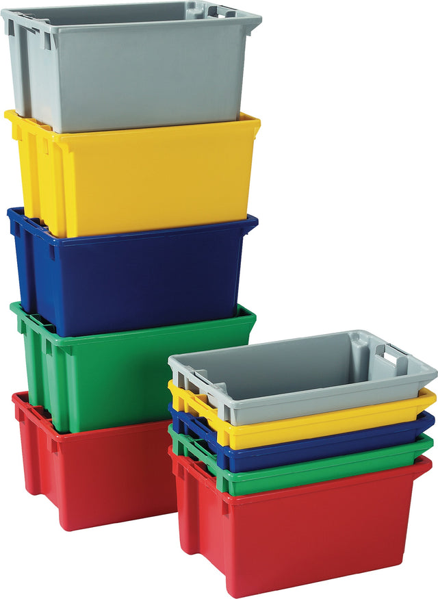 Plastipol Drehstapelbehälter PP blau 300x200x150 mm – 6 l, stapelbar & lebensmittelecht