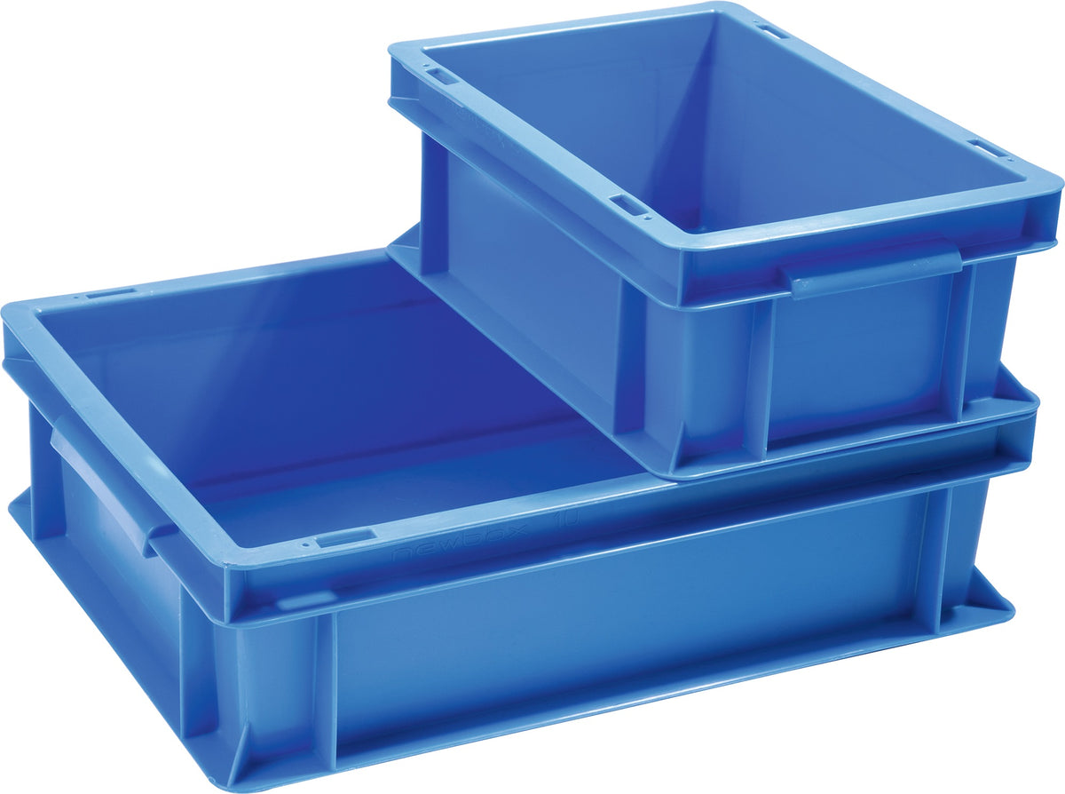 PROMAT Transportbehälter L300xB200xH120mm grau PP Muschelgriff geschlossene Seitenwände