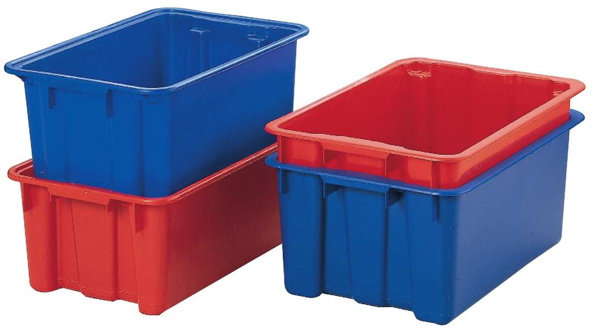 Drehstapelbehälter PP rot L600xB400xH250mm LA-KA-PE – 100 kg Stapelbelastbarkeit, 45 l