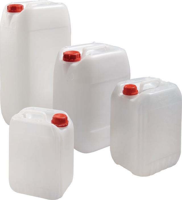 HÜNERSDORFF Industriekanister 5 l PE mit UN-Zulassung, lebensmittelbeständig, stapelbar, natur