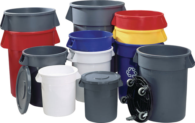 RUBBERMAID Stapeldeckel grau Ø 400 mm für 38 l Mehrzwecktonne – mit Schnappverschluss