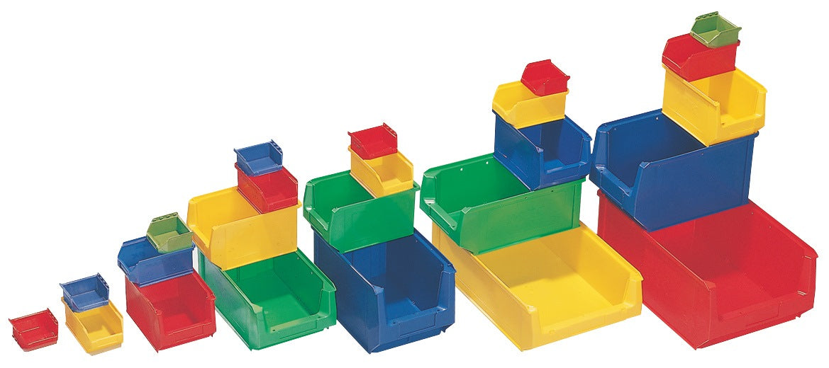 Sichtlagerkasten L500/450xB310xH200mm PE blau PROMAT von NORDWEST – 10 Stück