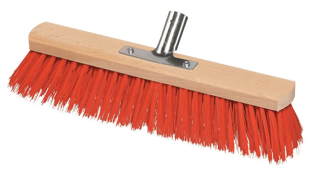 Sorex Elaston Besen 400 mm mit Metallstielhalter Flachholz – Robuste Straßenbesen