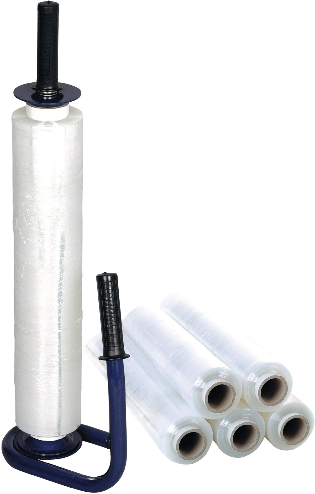NORDWEST Stretchfolienset Standard 300 m x 450 mm 20 µm transparent mit Abroller und 6 Rollen