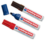 EDDING Permanentmarker 500 Schwarz Keilspitze 2-7 mm – 10 Stück Set