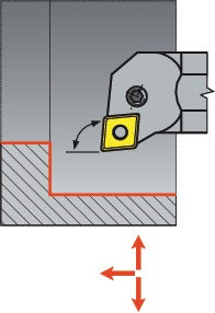 PROMAT Bohrstange A32S-PCLNR 12 mit Innenkühlung, vernickelt, rechts