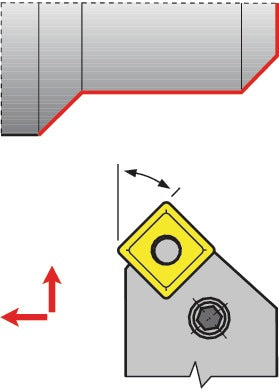 PROMAT Klemmdrehhalter PSSNR 2525 M12 rechts vernickelt für Außendrehen