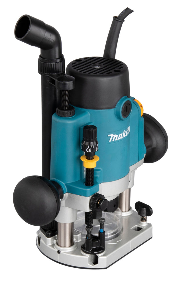 Makita Oberfräse – variable Drehzahl bis 27.500 min⁻¹ & präzise Tiefeneinstellung - RP1111CJFA
