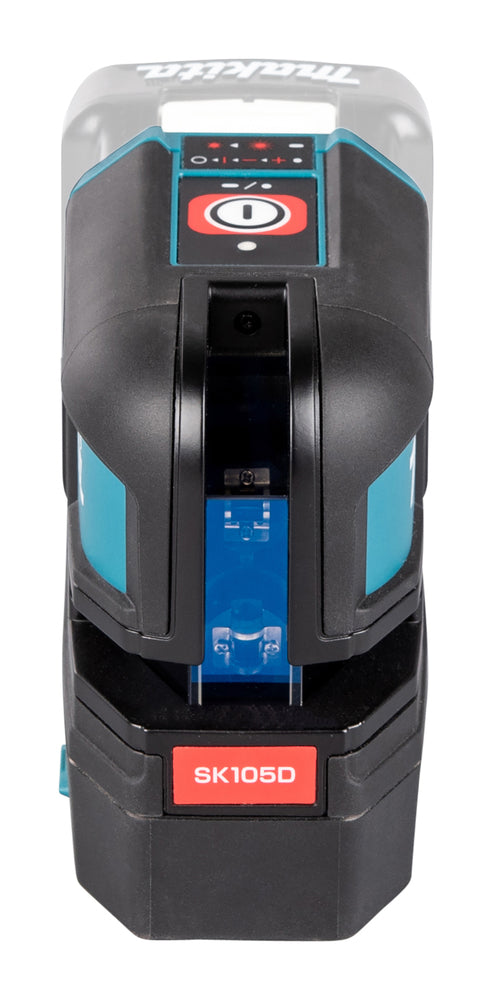 Makita Akku-Kreuzlinienlaser – rote Linien, selbstnivellierend, IP54 & 40 h Laufzeit - SK105DZ