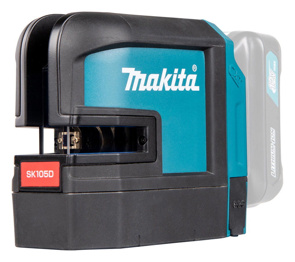 Makita Akku-Kreuzlinienlaser – rote Linien, selbstnivellierend, IP54 & 40 h Laufzeit - SK105DZ
