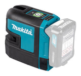 Makita Akku-Kreuzlinienlaser – grüne Linien, selbstnivellierend, IP54 & 20 h Laufzeit - SK105GDZ