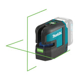 Makita Akku-Kreuzlinienlaser – grüne Linien, selbstnivellierend, IP54 & 20 h Laufzeit - SK105GDZ