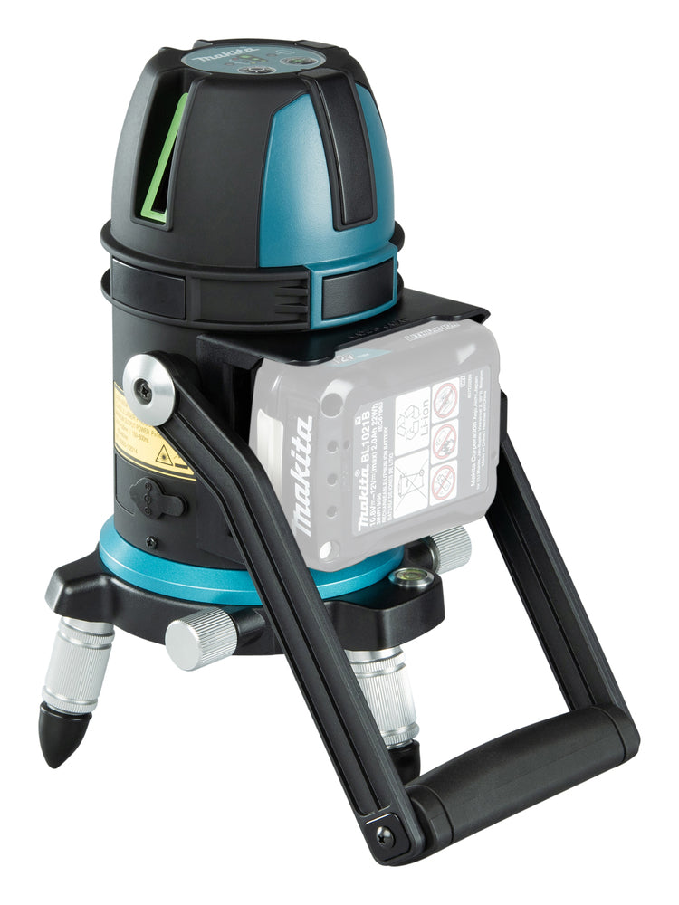 Makita Akku-Multilinienlaser – grüne Linien, selbstnivellierend, IP54 & 40 h Laufzeit - SK209GDZ