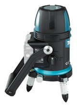 Makita Akku-Multilinienlaser – grüne Linien, selbstnivellierend, IP54 & 40 h Laufzeit - SK209GDZ