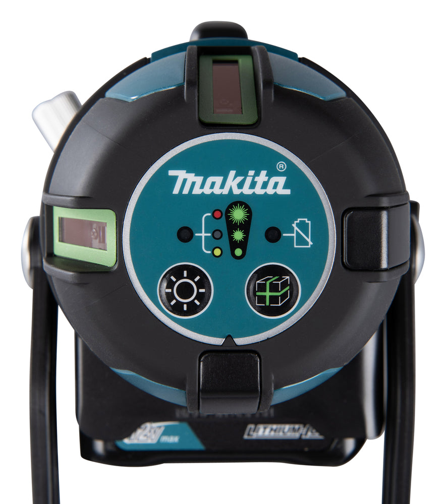 Makita Akku-Multilinienlaser – grüne Linien, selbstnivellierend, IP54 & 40 h Laufzeit - SK209GDZ