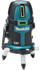 Makita Akku-Multilinienlaser – grüne Linien, selbstnivellierend, IP54 & 28 h Laufzeit - SK312GDZ