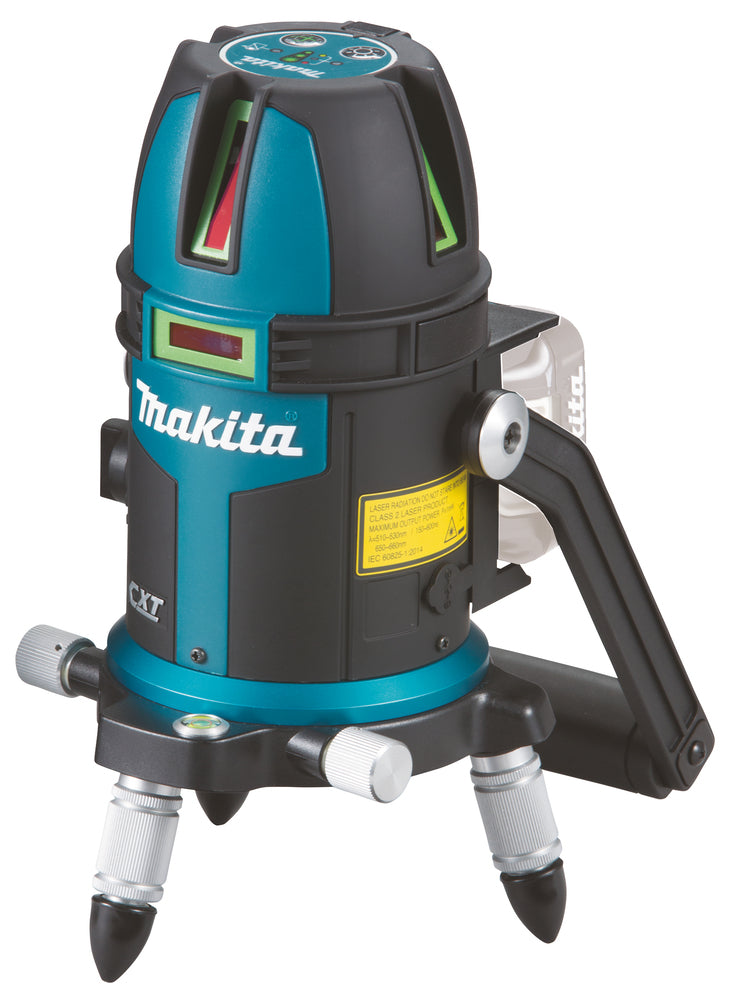 Makita Akku-Multilinienlaser – grüne Linien, selbstnivellierend, IP54 & 28 h Laufzeit - SK312GDZ