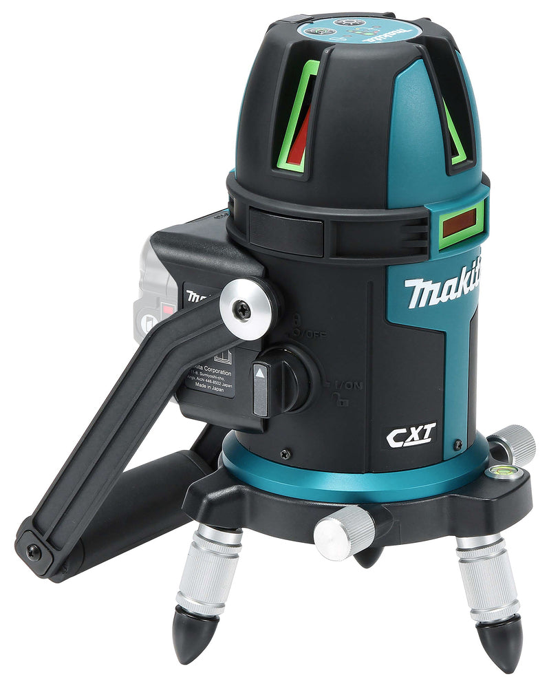 Makita Akku-Multilinienlaser – grüne Linien, selbstnivellierend, IP54 & 28 h Laufzeit - SK312GDZ