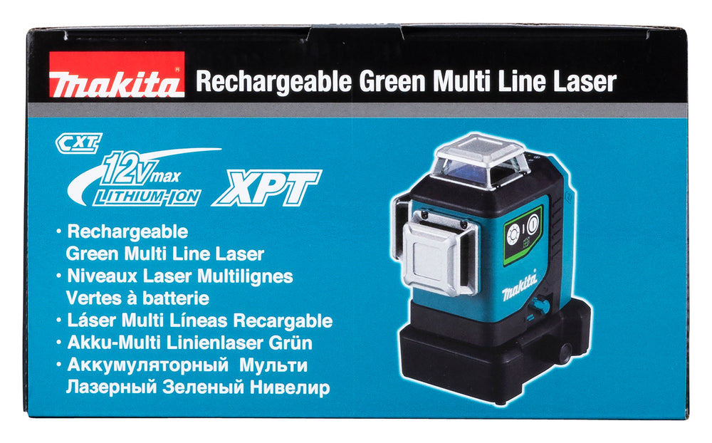 Makita Akku-Multilinienlaser – 360° Kreuzlinien, grün, IP54 & XPT-Schutz - SK700GD