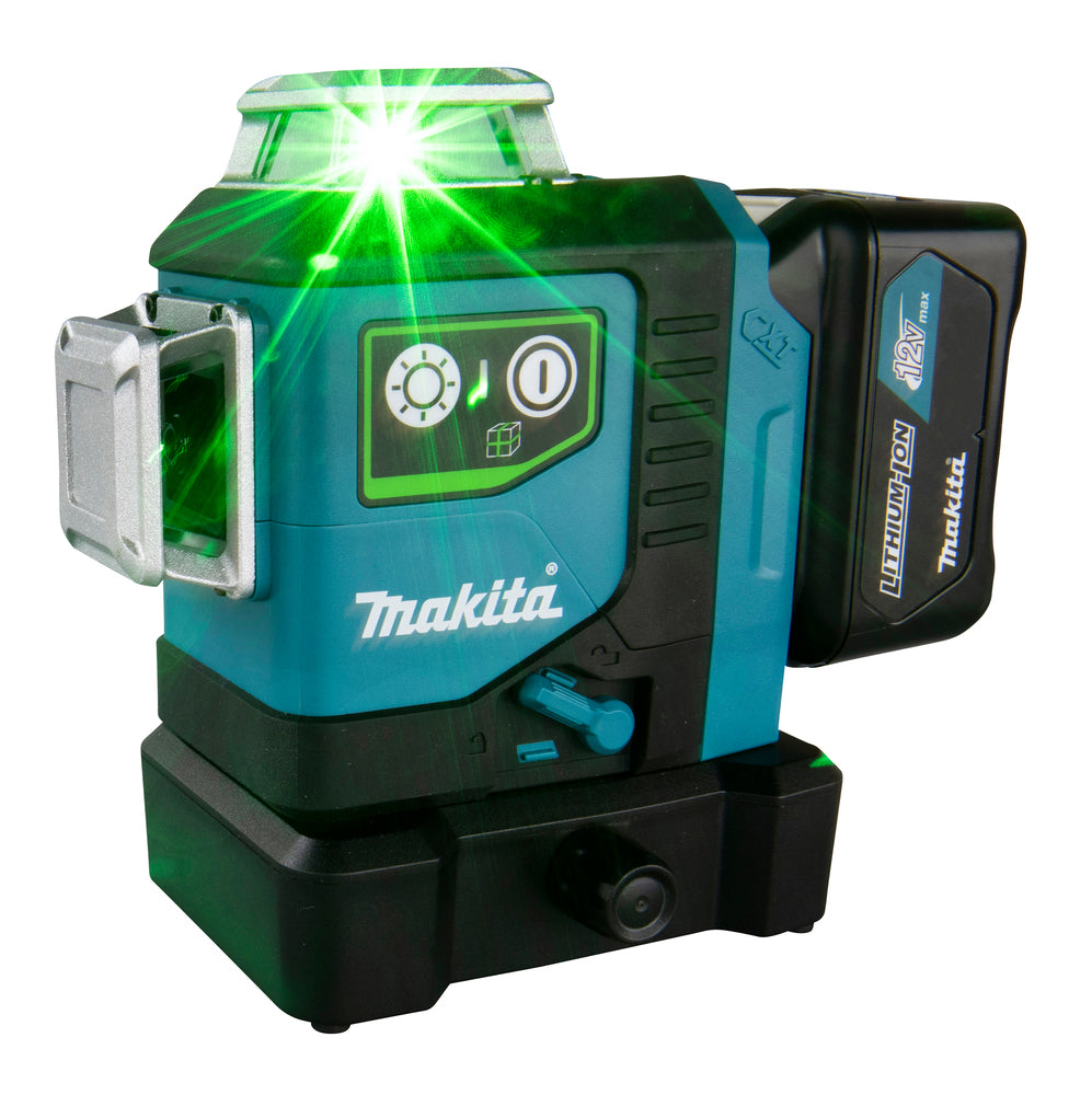 Makita Akku-Multilinienlaser – 360° Kreuzlinien, grün, IP54 & XPT-Schutz - SK700GD