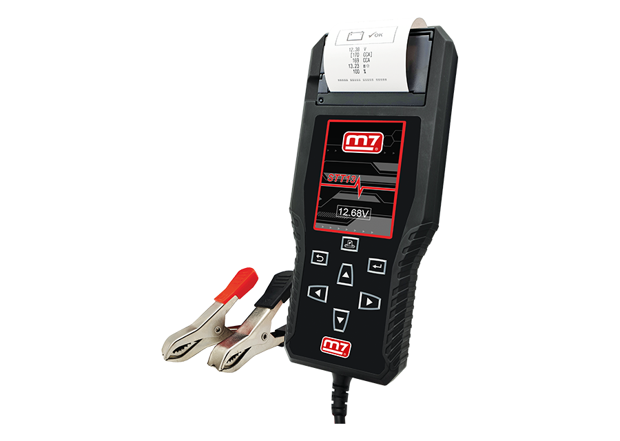 KING TONY Profi-Werkzeuge - 12/24V-Batterietester mit Drucker STT13