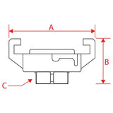 M7 Power-Werkzeuge - 1/2" Klauenkupplung mit Innengewinde SYRP4F
