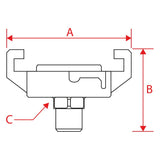 M7 Power-Werkzeuge - 1/2" Klauenkupplung mit Außengewinde SYRP4M