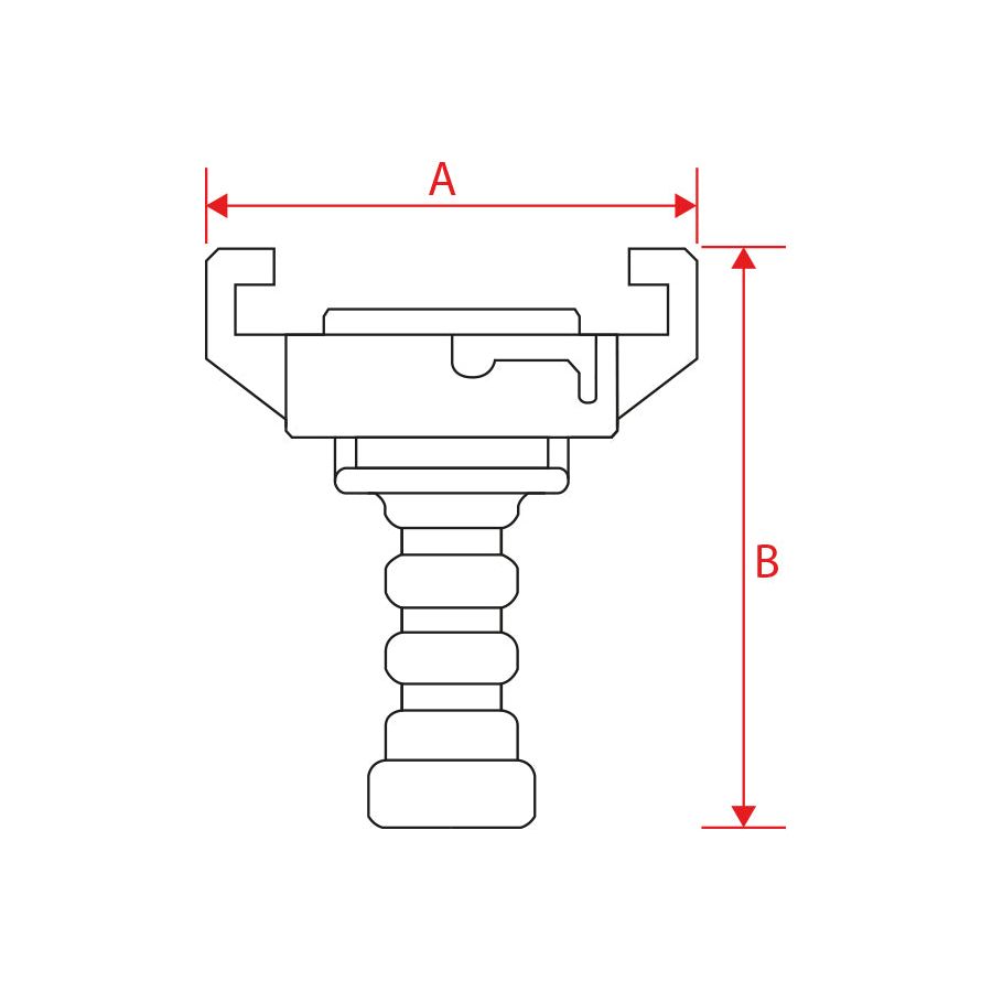 M7 Power-Werkzeuge - Klauenkupplung für Schlauchanschluss - 13 mm SYRP4T