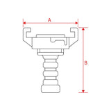 M7 Power-Werkzeuge - Klauenkupplung für Schlauchanschluss - 13 mm SYRP4T