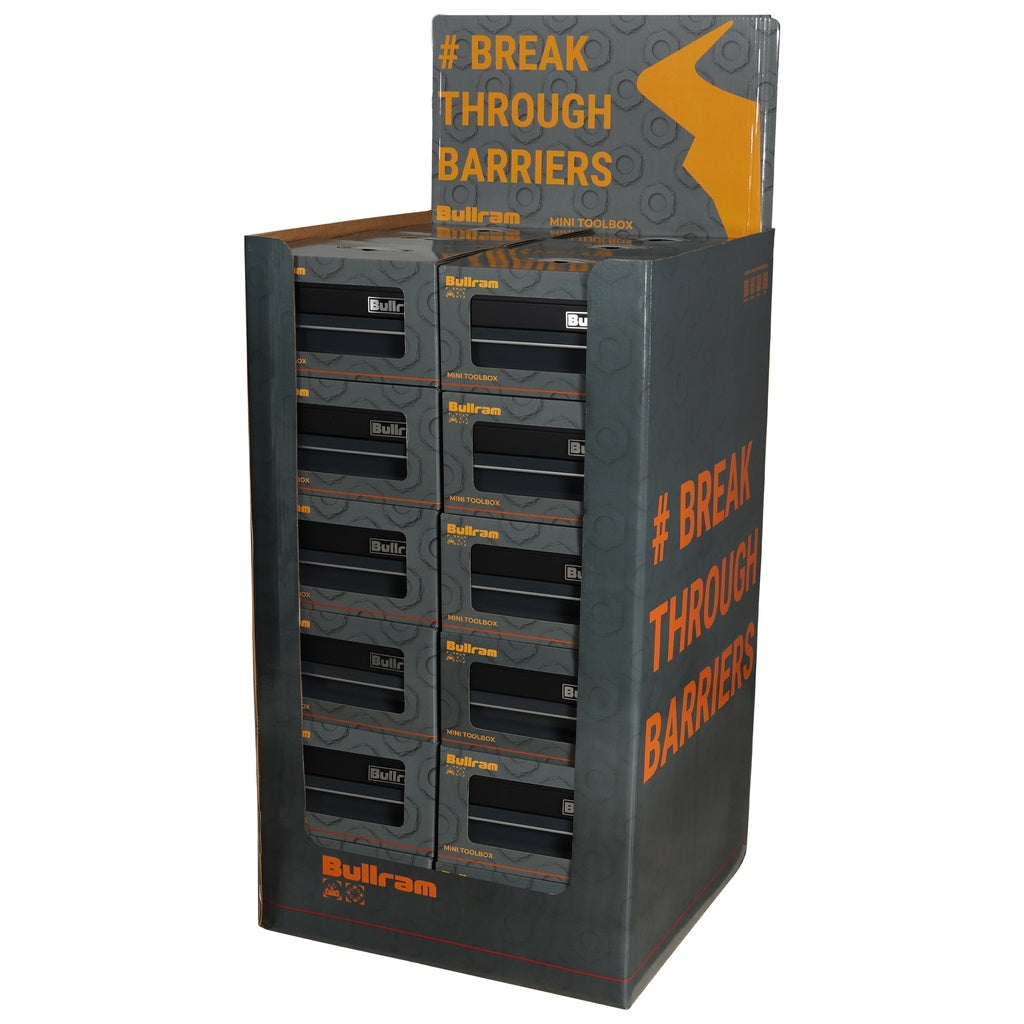 Bullram Display mit 36 Mini Werkzeugkästen – TB26DISPLAY