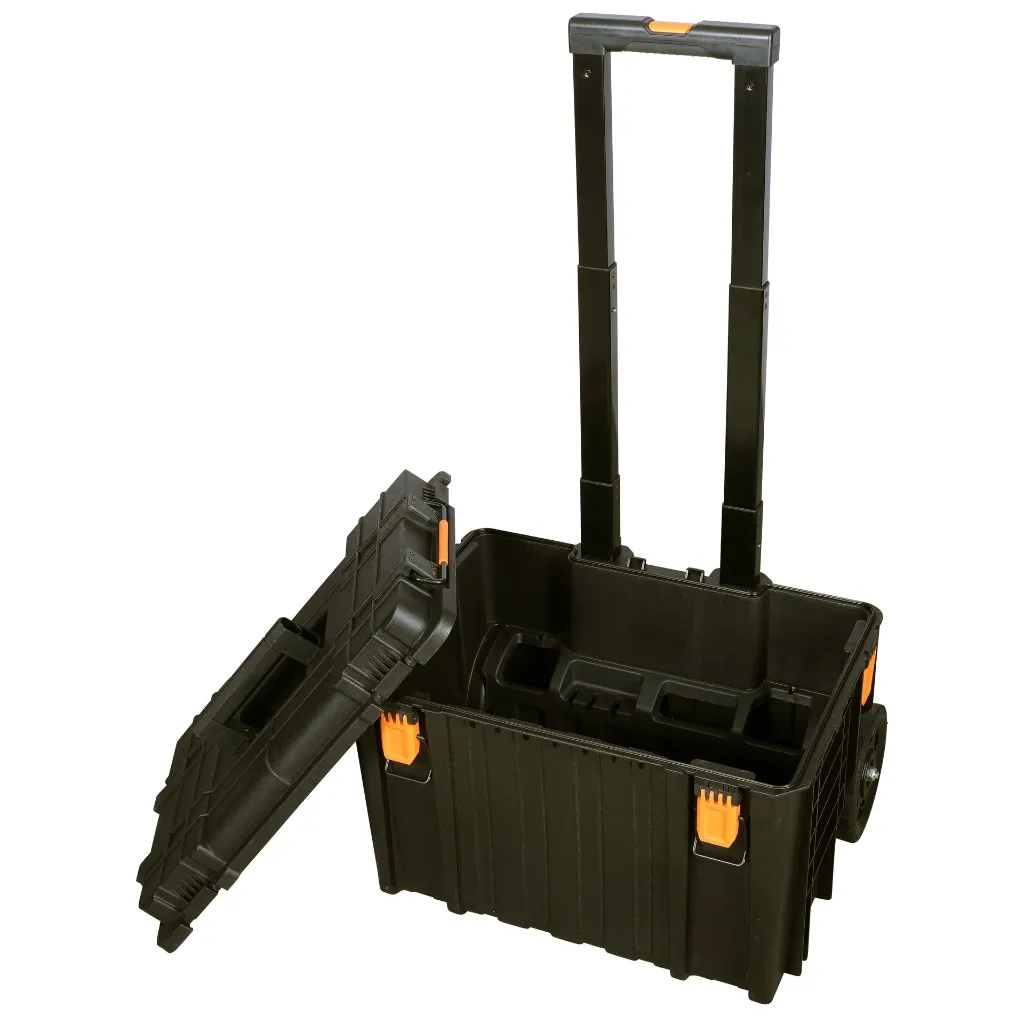 Fluxon 3-teiliges stapelbares Werkzeugkofferset mit Rollen – 100 kg - TBP03L